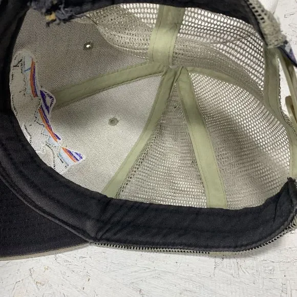 Vintage Patagonia Fish Shark Hat Khaki Fishing Trail Hike Outdoor Mesh Cap - Picture 8 of 10